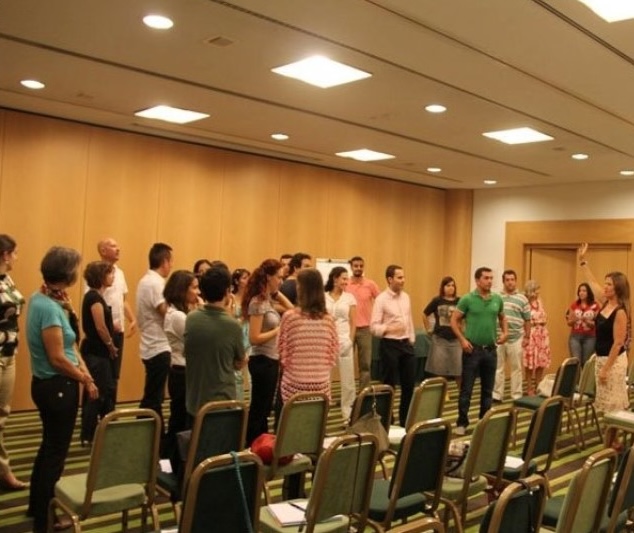 Laura Chattington leading an interactive workshop session